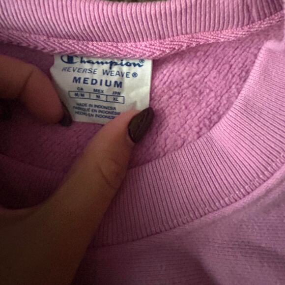 Pink champion cropped sweatshirt champion - Picture 4 of 4